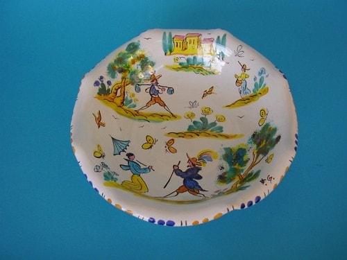 Ceramiche d-Arte di Albisola - Fruttiera in stile Levantino.
Maiolica